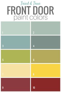 the front door paint colors chart