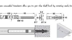 the diagram shows different types of screws and bolt holes, which are used to connect with each other