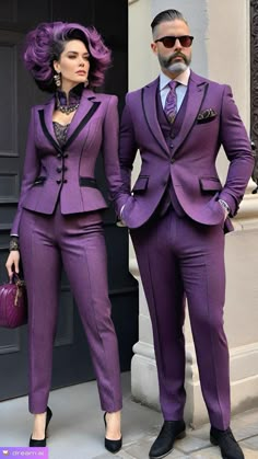 Women Work Suits Classy, Elegant Fashion Outfits, 2piece Outfits, Luxury Photography, Purple Suits, Stylish Women Fashion, Woman Suit Fashion, Classy Fashion, Classy Work Outfits