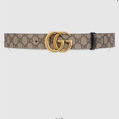 Perfect Condition, Never Worn. Size 80. Beautiful Gucci Belt. Tags On Gucci Elastic Belt, Gucci Belt Fake, Gucci Floral Belt, Gucci Belt Sizes, Gucci Leather Belt, Gg Belt, Gold Belts, Gucci Gg Marmont, Reversible Belt