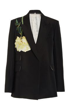 Formal Tailored Blazer With Floral Embroidery, Elegant Tailored Embroidered Blazer, Black Outfit Fall, Designer Fitted Blazer With Intricate Embroidery, Luxury Floral Embroidery Women's Blazer, Designer Embellished Black Blazer, Pink Abaya, Black Fall Outfits, Eid Fashion