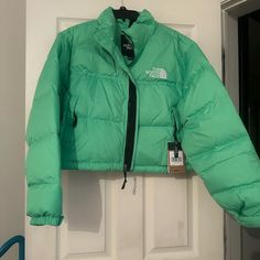 Brand New With Tags Green Northface Jacket Size Xl Bomber Jackets, The North Face Jackets, North Face Jackets, North Face Jacket, Crop Jacket, North Face, The North Face, Bomber Jacket, Jackets For Women