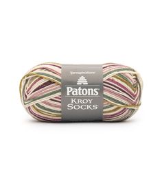 the patons kroy socks yarn is multicolored and has stripes on it