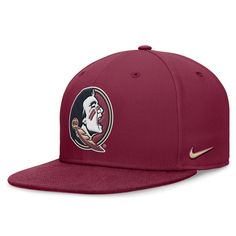 Complete your Florida State Seminoles game day look with this On-Field Pro Fitted Hat from Nike. This hat boasts an embroidered team logo on the crown and wordmark on the back, letting you represent the Seminoles from every angle. As official on-field gear, this is the same hat worn by your favorite players and coaches, making it a must-have for any diehard fan. Game Day Trucker Hat With Embroidered Logo, Team-colored Baseball Cap With Team Logo For Game Day, Baseball Season Team Logo Snapback Hat For Sports Fans, Game Day Snapback Cap With Team Logo, Game Day Snapback Baseball Cap With Team Logo, Baseball Season Snapback Hat With Team Logo, Team-colored Snapback Baseball Cap, Team-colored Snapback Baseball Cap For Game Day, Team-colored Snapback Baseball Cap With Team Spirit