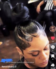 Braided Updo Black Hair, Cabello Afro Natural, Weave Ponytail Hairstyles, Braided Ponytail Hairstyles, Natural Hair Styles Easy, Natural Hair Updo