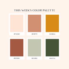 the color palette for this week's color palette