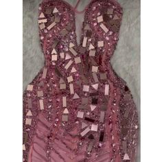 Pink Birthday Dress Rhinestone Embellished Pink Blinged Out Dress Size Medium New W/O Tags ! #Dress Pink Birthday Dress, Rhinestone Dress, Dresses Pink, Pink Birthday, Birthday Dress, Out Dress, Birthday Dresses, Zara Dresses, Pink Dress