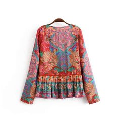 wickedafstore Vesper Kimono Blouse Multicolor V-neck Peasant Top For Fall, Summer V-neck Blouse With Back Tassel Tie-up, Bohemian V-neck Blouse With Tassels, Casual V-neck Blouse With Tassels, Casual V-neck Tops With Tassel Ties, Spring V-neck Blouse With Tassel Ties, Casual V-neck Peasant Top With Tassels, Bohemian Peasant Top With Tassel Ties V-neck, Fall Bohemian Split Neck Tops