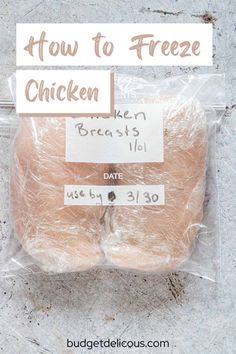 Buying chicken in bulk and freezing it for later is a great way to save money in the kitchen. It��’s not difficult to freeze chicken, and we’ve put together this handy guide to get you started. Freeze Chicken, Thaw Chicken Breast, Freezing Cooked Chicken, Freezing Chicken, Frozen Rose, Raw Chicken Breast, Healthy Chicken Dinner, Chicken Breast Recipes Healthy