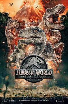 the movie poster for the film's first ever - released title, jurassic world