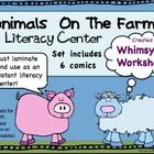 animals on the farm library center set includes worksheets and comics