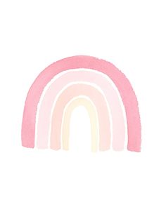 a drawing of a pink and white rainbow