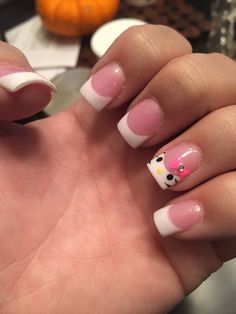 Pink Hello Kitty Nails Simple, Sanrio Nails Simple Short, Nails For 9-10, Hello Kitty Nail Designs Short, Hello Kitty Nail Inspo Simple, Hello Kitty Nails Art Short, Short Square Hello Kitty Nails, Cute Hello Kitty Nails Short, Sanrio Short Nails