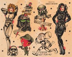 Flash Star Wars Tattoos. There are any references about Flash Star Wars Tattoos in here. you can look below. I hope this article about Flash Star Wars Tattoos can be useful for you. Please remember that this article is for reference purposes only. #flash #star #wars #tattoos Startrek Tattoos, Traditional Tattoo Vector, Traditional Tattoo Reference, Traditional Tattoo Flash Sheets, Traditional Tattoo Drawings, Star Wars History, Traditional Tattoo Ideas, Old School Traditional