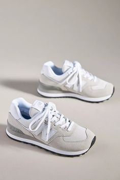 New Balance 574 Sneakers | Anthropologie Stylish Comfy Shoes, Business Casual Sneakers, New Balance 574 Womens, Snicker Shoes, Mom Shoes, Trendy Shoes Sneakers, Work Sneakers, New Balance 574, Cute Sneakers