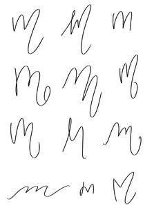 the letter m in cursive handwriting