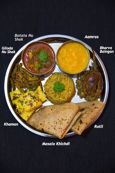 a plate filled with different types of food