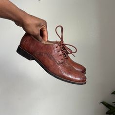 Vintage Unisex leather upper lace up oxfords shoes  Women's Size: 8M fits like a size 7 Brand: Frye  📌Please read shop policy📌 💕Ask me any questions💕 Vintage Oxford Lace-up Shoes For Fall, Vintage Flat Heel Lace-up Work Shoes, Vintage Low-top Lace-up Shoes With Brogue Detailing, Vintage Brogue Low-top Lace-up Shoes, Vintage Brogue Lace-up Low-top Shoes, Fall Derby Low-top Lace-up Shoes, Vintage Low-top Oxfords For Workwear, Vintage Oxfords For Business In Fall, Vintage Business Oxfords For Fall