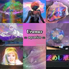 various images with the words aquarius in them