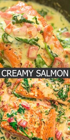 Fedtforbrændende Mad, Creamy Salmon, Salmon Recipes Baked Healthy, Roasted Pepper Sauce, Resep Salad, Thanksgiving Menu Ideas, Easy Salmon Recipes, Salmon Dinner