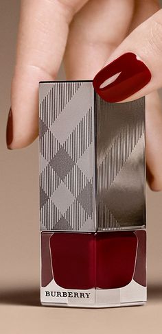 Oxblood shade as part of the limited edition A/W14 set from Burberry Beauty Oxblood Nails, Burberry Nails, Runway Nails, Burberry Makeup, Burberry Beauty, Nail Collection, Nails Red, Fragrances For Women, Nail Envy