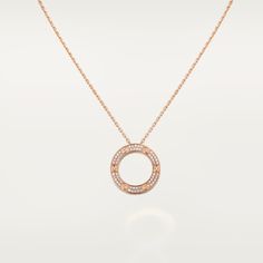 Cartier Love Necklace, Rose Gold Diamond Necklace, Necklace Woman, Cartier Necklace, The Bling Ring, Necklace Gift Box, Pave Necklace, Necklace Rose Gold, Necklace Rose