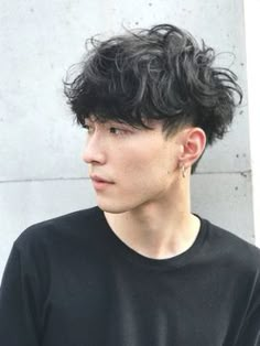 Men Perm, Hair Perms, Wavy Perm, Two Block Haircut, Wavy Hair Men