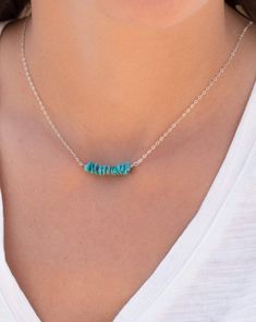 Turquoise necklace~ Sterling Silver 925 Jewelry Choker, Chain Jewelry, Necklace Sterling Silver, Long Chain, Necklace Length, Chains Jewelry, Ruler, Silver 925, Sterling Silver Jewelry