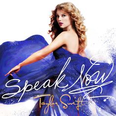 taylor swift's speak now tour poster with the words speak now written on it