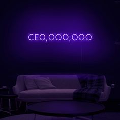 'CEO' Neon Sign - Nuwave Neon Vision Board Pics, Neon Signs Quotes, Office Light, Vision Board Ideas, Neon Quotes, Neon Artwork, Purple Neon