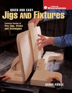 the book is about jigs and fixtures, with an image of a person working on it