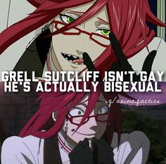 an anime character with red hair and glasses