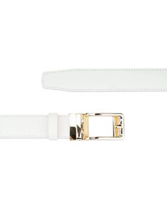 "Buy White Belt With Gold Buckle - Comfort Click Belt - Mens Click It Belt - White Belt Leather - Mens White Golf Belt BELT SIZE: Choose from drop down menu above BELT WIDTH: 1 3/8\" | 3.5 cm LEATHER: Genuine leather COLOR: White BUCKLE: Gold color CONDITION: New INCLUDED: Dust bag ALL BELTS ARE MEASURED FROM THE LEATHER PART'S END TO THE MIDDLE HOLE. Usually choose belt two sizes larger than regular jeans size. For example, if you wear jeans in size 32\", then belt size 36\" would fit well. PAY Classic Business Belt With Gold Buckle, Elegant Formal Belt Buckles With Gold Buckle, Luxury Formal Belts And Suspenders With Removable Belt, Luxury Gold Belt With Self Belt, Elegant Business Belts With Gold Buckle, Luxury Formal Belt With Gold Buckle, Elegant Business Belts, Classic Formal Belt With Gold Buckle, Gold Formal Belt With Removable Feature