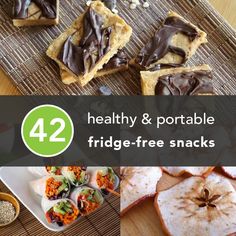 healthy and portable fridge - free snacks