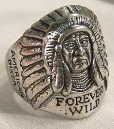 Warrior Ring, Jewelry Western, Biker Rings, Indian Chief, Coin Ring, Men's Jewelry Rings, Beautiful Ring, Men's Rings, Accessories Bracelets