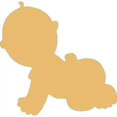 the silhouette of a baby laying down on its back with it's head turned to the side