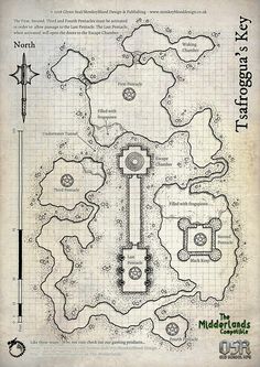 an old map showing the location of the castle