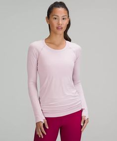 Swiftly Tech Long-Sleeve Shirt 2.0 by Lululemon Lululemon Swiftly Tech Long Sleeve, Cropped Half Zip, Swiftly Tech Long Sleeve, Lululemon Long Sleeve, Lululemon Swiftly Tech, Garment Fabric, Lululemon Swiftly, Swiftly Tech, Long Crop Top