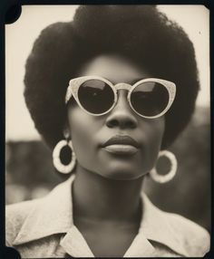 woman wearing round cat eye sunglasses