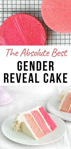 the absolute best gender reveal cake recipe is here and it's so easy to make