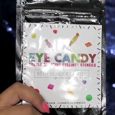 ReadySetGoPlace your Eye Candy Eyeliner Stencil over your eyeFill in with your favorite color formulapeel and voila Eyeliner Quotes, Powerful Makeup, Eyeliner Wings, Winged Eyeliner Makeup, Eyeliner For Hooded Eyes