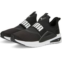 Slip-On Sneaker Modern Black Running Shoes With Vented Sides, Black Running Shoes With Vented Sides For Sports, Black Running Shoes With Vented Sides, Black Slip-on Sneakers With Boost Midsole For Light Sports, Modern Black Slip-on Sneakers For Light Sports, Black Slip-on Functional Sneakers, Black Training Running Shoes With Vented Sides, Black Sneakers With Vented Sides For Errands, Dynamic Slip-on Sneakers For Sports