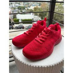 Apl Techloom Pro Red Sneakers Triple Red Sz 7 Original Retail $185 Bundle & Save! Always Considering Reasonable Offers :) New To Poshmark? Use My Referral Code Fordecades When You Sign Up And You’ll Get A Discount On Your First Purchase. Comfortable Red Lace-up Sneakers, Comfortable Red Running Sneakers, Comfortable Red Running Shoes, Casual Red Running Shoes, Casual Red Lace-up Running Shoes, Comfortable Red Low-top Running Shoes, Casual Red Sneakers For Running Errands, Apl Shoes, Red Sneakers