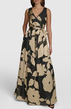 Donna Karan New York Faux Wrap Ballgown | Nordstrom