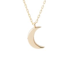 14k Solid Gold Moon Necklace, Yellow Gold Crescent Moon Pendant, Dainty Moon Charm Pendant, Celestial Necklace, Birthday Gift - Etsy UK Moon Shaped Jewelry With Chain For Gifts, Moon-shaped Charm Necklace With Delicate Chain, Crescent Moon Charm Necklace For Anniversary, Moon Shaped Charm Necklace With Delicate Chain For Gifting, Moon-shaped Charm Necklace With Delicate Chain For Gifts, Moon Shape Charm Necklace With Delicate Chain For Gift, Moon Charm Necklace With Delicate Chain For Gift, 14k Gold Moon Charm Necklace In Half Moon Shape, 14k Gold Half Moon Necklace With Moon Charm