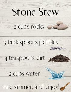 the steps to make stone stew with instructions on how to cook it and what to use them