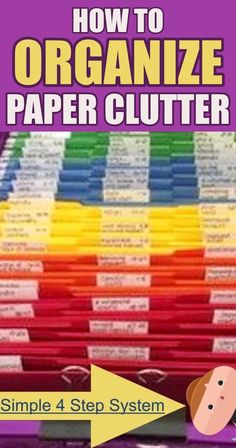 how to organize paper clutter for kids and grown - ups with step by step instructions