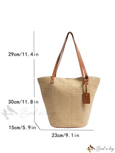 Bird in Bag - Minimalist Casual Tote Bag with Unique Design Summer Solid Color Rectangular Hobo Bag, Simple Shoulder Bucket Bag For Travel, Simple Large Capacity Shoulder Bag For Summer, Simple Beige Shoulder Bag For Travel, Simple Beige Travel Bag, Simple Beige Square Bag, Simple Rectangular Hobo Bag With Large Capacity, Spring Hobo Bag For Everyday Use, Simple Summer Bags For Daily Use