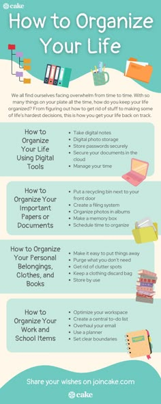 the ultimate guide to organize your life infographical poster - click to enlarge