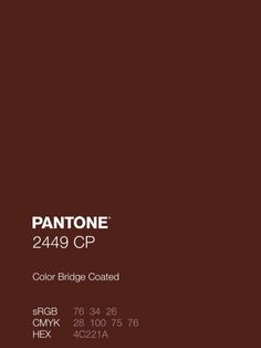 pantone's 24 hour color bridge coated paper is shown in brown and black